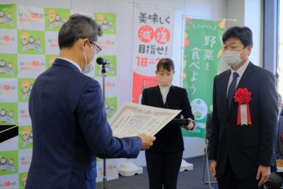 健康長寿推進企業等知事表彰の様子が各種メディアで紹介